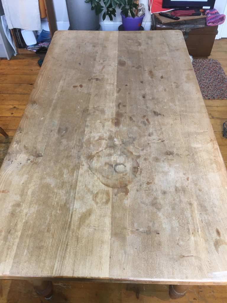 Very marked kitchen table